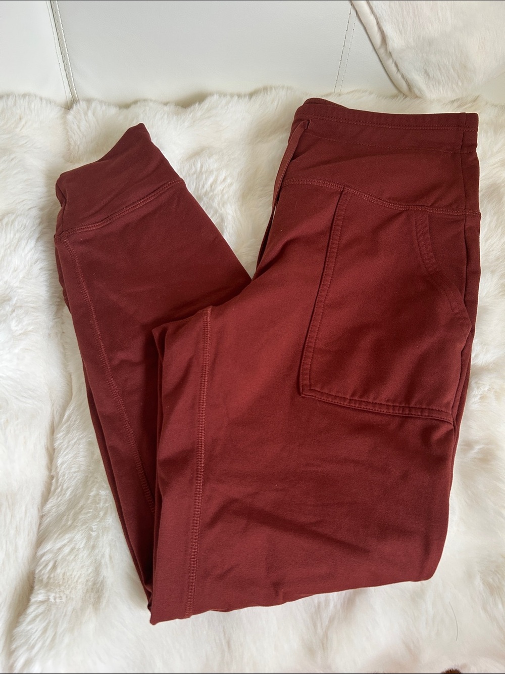 Red fleece lined joggers